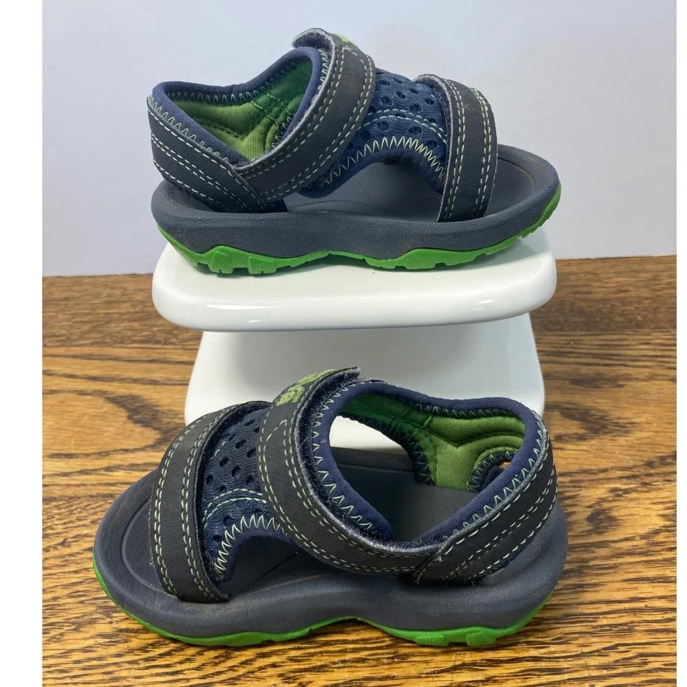 Teva Toddler Psyclone 4 Navy Green Sport Sandals 1019538T Size 4C